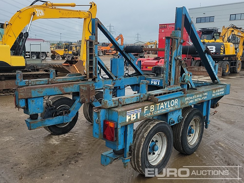 Single Axle Hydraulic Cable Reel Trailer, 1 Cylinder Engine - Remorque agricole: photos 5 Single Axle Hydraulic Cable Reel Trailer, 1 Cylinder Engine - Remorque agricole: photos 5