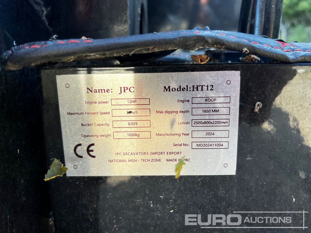 Unused 2024 JPC HT12 - Mini pelle: photos 3 Unused 2024 JPC HT12 - Mini pelle: photos 3
