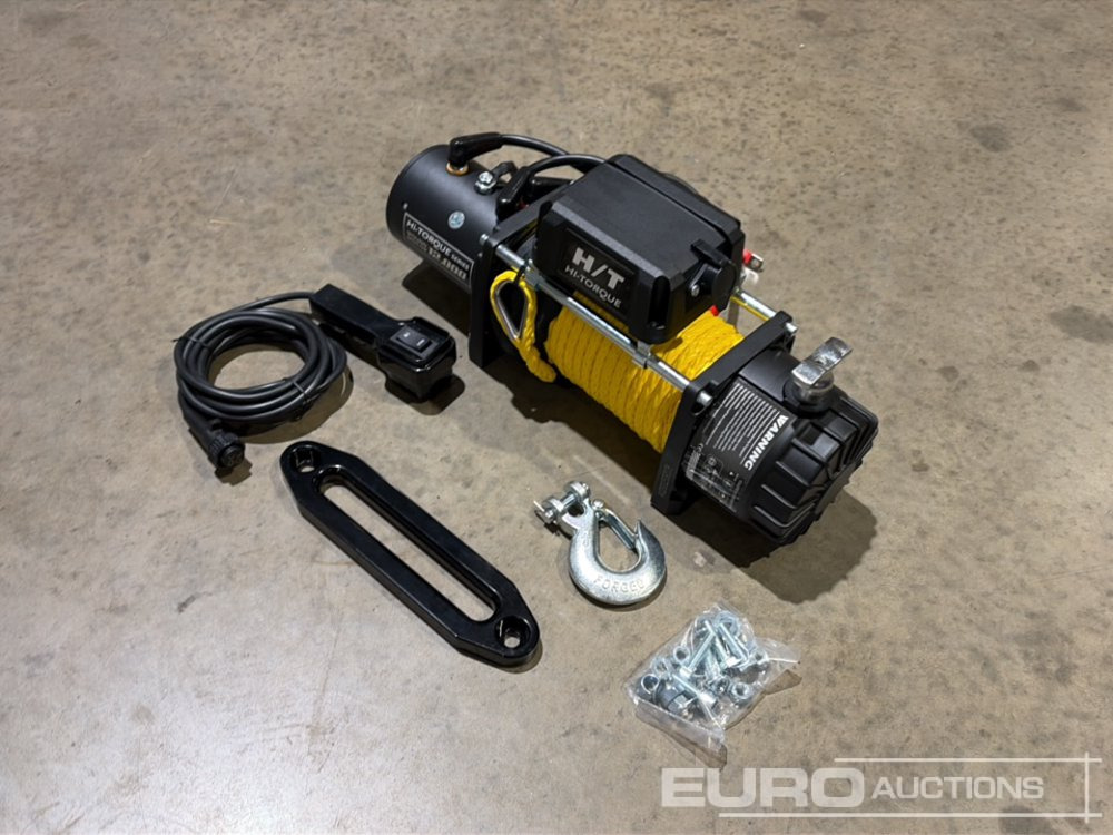 Unused 2025 Hi-Torque HT12000 Electric Winch with Synthetic Rope, 12,000lb line pull, 3/8" x 85' Rope - Treuil: photos 3 Unused 2025 Hi-Torque HT12000 Electric Winch with Synthetic Rope, 12,000lb line pull, 3/8" x 85' Rope - Treuil: photos 3