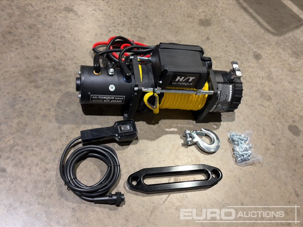 Unused 2025 Hi-Torque HT12000 Electric Winch with Synthetic Rope, 12,000lb line pull, 3/8" x 85' Rope - Treuil: photos 2 Unused 2025 Hi-Torque HT12000 Electric Winch with Synthetic Rope, 12,000lb line pull, 3/8" x 85' Rope - Treuil: photos 2