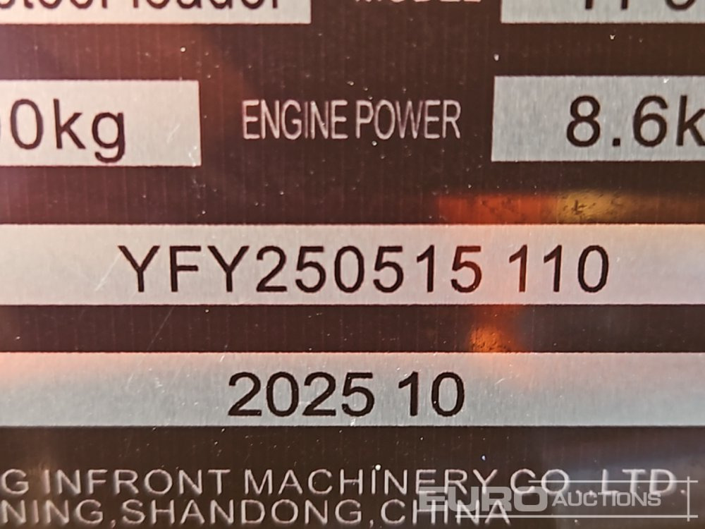 Unused 2025 Infront YF380 - Mini chargeuse: photos 2 Unused 2025 Infront YF380 - Mini chargeuse: photos 2