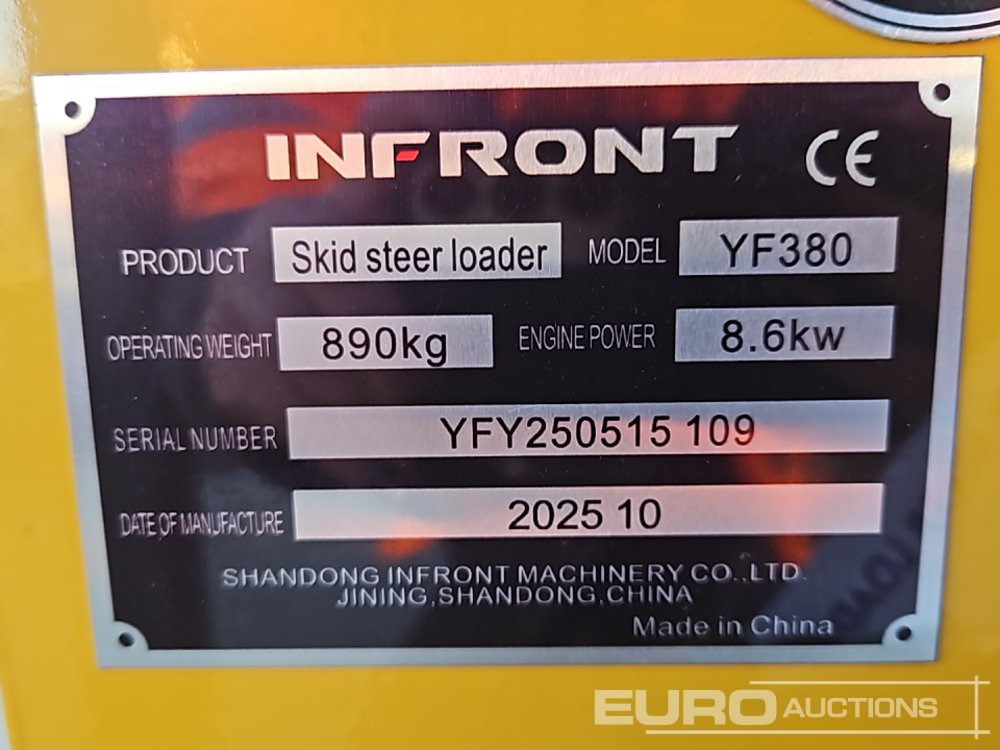 Unused 2025 Infront YF380 - Mini chargeuse: photos 1 Unused 2025 Infront YF380 - Mini chargeuse: photos 1