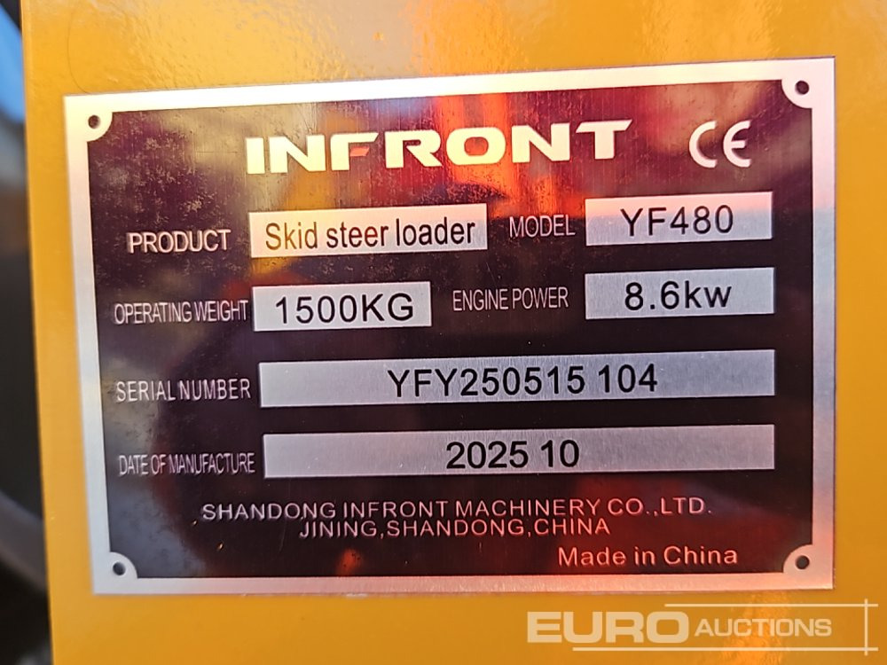 Unused 2025 Infront YF480 - Mini chargeuse: photos 1 Unused 2025 Infront YF480 - Mini chargeuse: photos 1