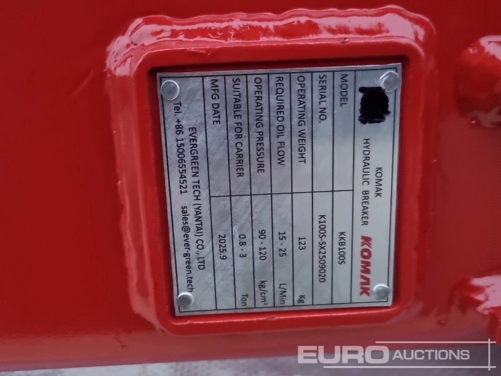 Marteau hydraulique Unused 2025 Komak KKB100S: photos 21