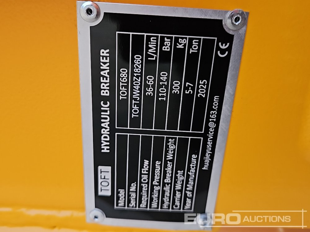 Marteau hydraulique Unused 2025 Toft 680: photos 14