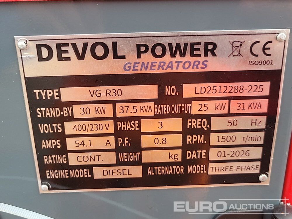 Groupe électrogène Unused 2026 Devol VG-R30: photos 34 Groupe électrogène Unused 2026 Devol VG-R30: photos 34
