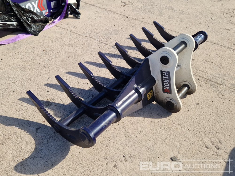 Unused 72" Hirox Rake 65mm Pin to suit 13 Ton Excavator - Godet: photos 2 Unused 72" Hirox Rake 65mm Pin to suit 13 Ton Excavator - Godet: photos 2