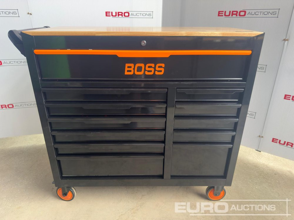 Unused Boss Wheeled Tool Trolley, 523pcs Tool Kit, Worktop (Black) - Équipement de garage: photos 2 Unused Boss Wheeled Tool Trolley, 523pcs Tool Kit, Worktop (Black) - Équipement de garage: photos 2