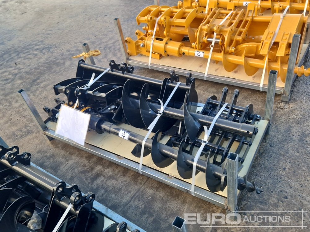 Unused Rake, Ripper, Grabber,12” Auger, 16” Auger, 8” Narrow Bucket, 24” Bucket, 32” Bucket - Godet: photos 1 Unused Rake, Ripper, Grabber,12” Auger, 16” Auger, 8” Narrow Bucket, 24” Bucket, 32” Bucket - Godet: photos 1