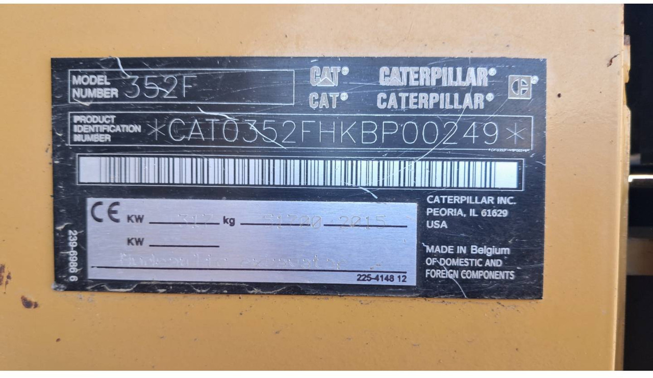 Pelle sur chenille CAT 352F: photos 6