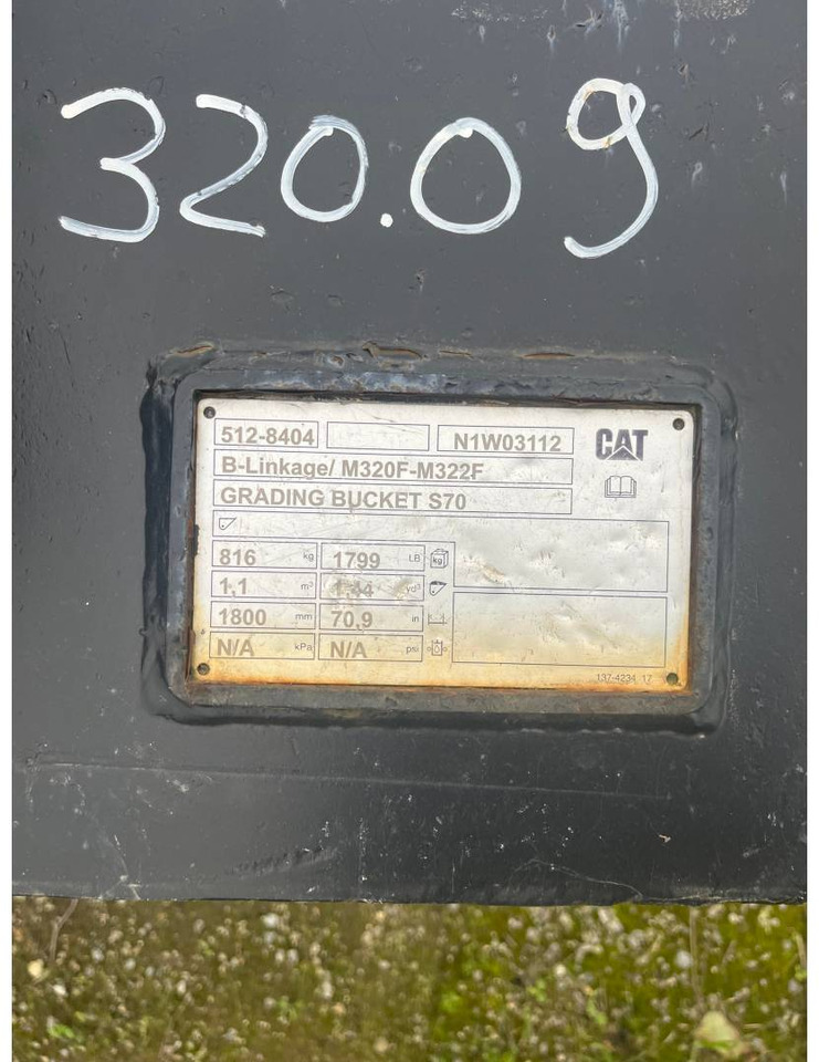 CAT BUCKET/1800MM/S70/GODET - Godet pour pelle: photos 3 CAT BUCKET/1800MM/S70/GODET - Godet pour pelle: photos 3