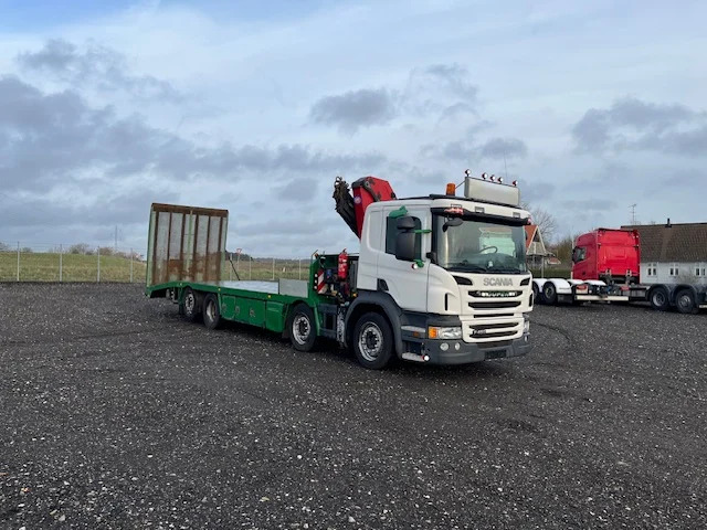 Scania P450 8X2*6 Knæklad + Kran HMF1820 – Machinetransporter - Camion porte-voitures, Camion grue: photos 2 Scania P450 8X2*6 Knæklad + Kran HMF1820 – Machinetransporter - Camion porte-voitures, Camion grue: photos 2