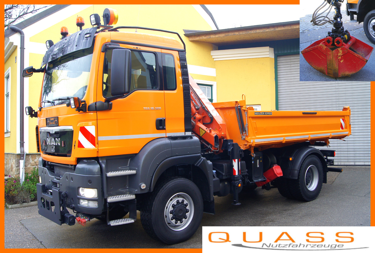 MAN TGS 18.320 BL 4x4/ TÜV/ ATLAS 65.2/ MEILLER/Winterdienst - Camion grue: photos 1 MAN TGS 18.320 BL 4x4/ TÜV/ ATLAS 65.2/ MEILLER/Winterdienst - Camion grue: photos 1