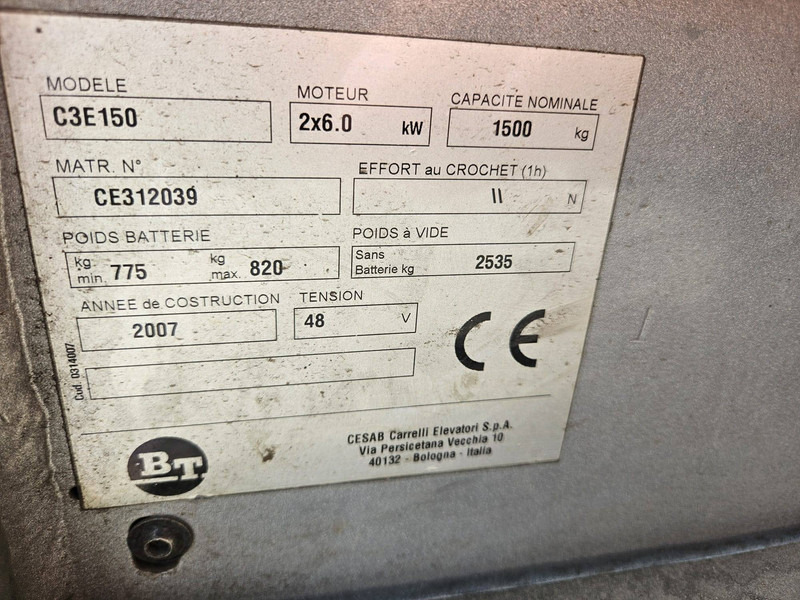 Chariot élévateur électrique BT C3E1500: photos 11