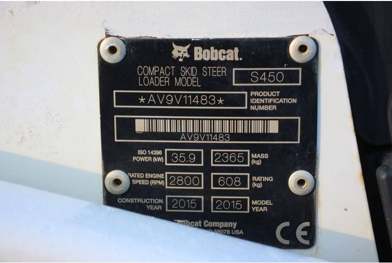 Chargeuse sur pneus Bobcat S450: photos 17