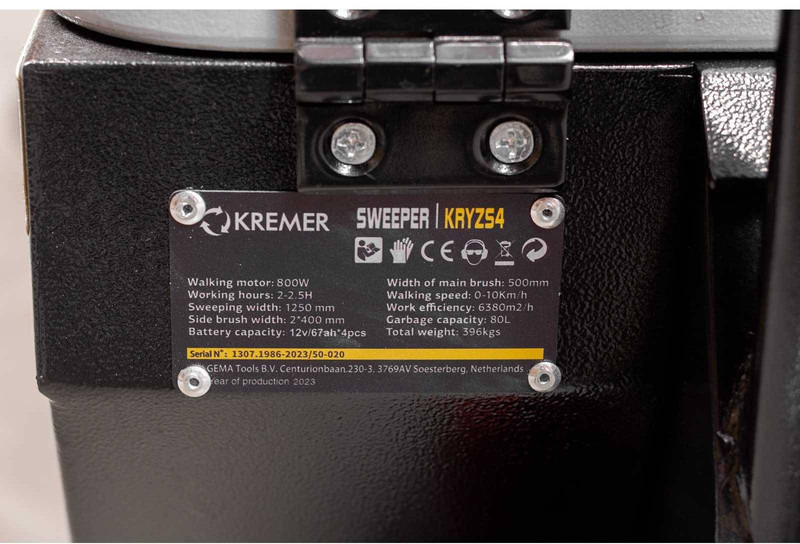 Balayeuse de voirie neuf Kremer KRYZS4 Zit: photos 7 Balayeuse de voirie neuf Kremer KRYZS4 Zit: photos 7