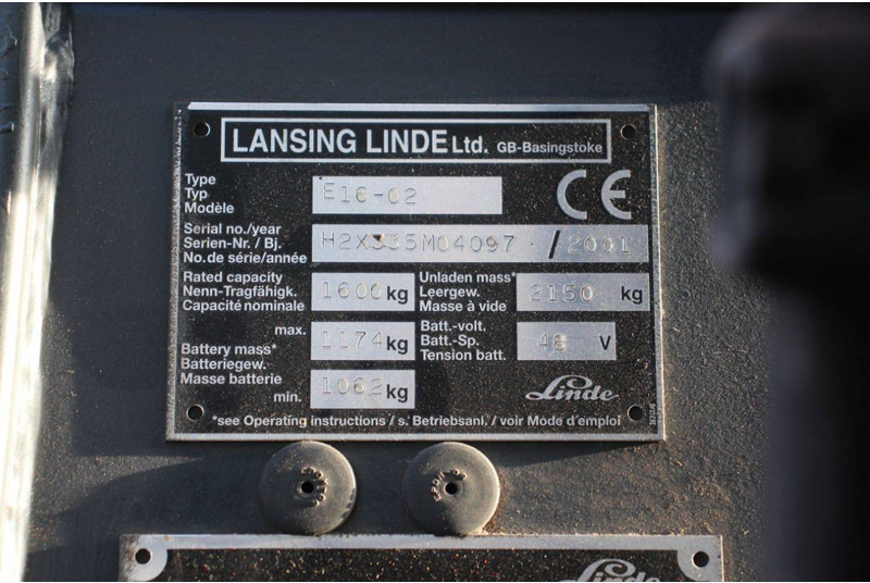 Chariot élévateur électrique Linde E16-02: photos 17