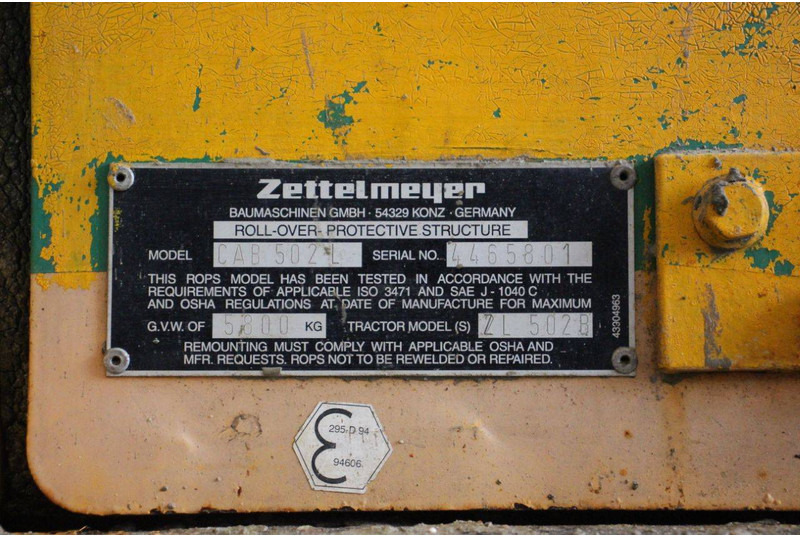 Chargeuse sur pneus Zettelmeyer ZL 502B: photos 19 Chargeuse sur pneus Zettelmeyer ZL 502B: photos 19