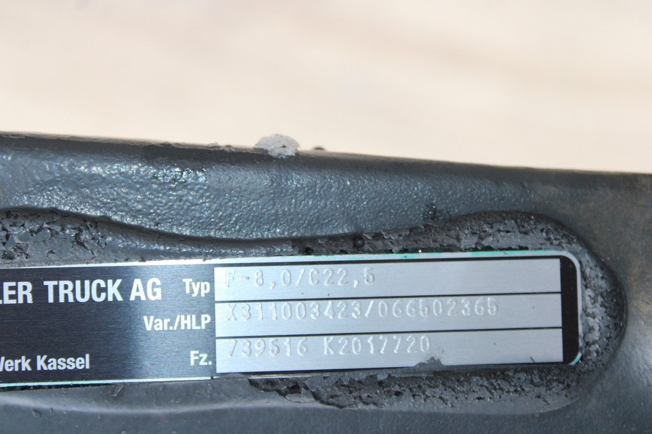 AXA FATA F-8,0-C22,5 MERCEDES AROCS A9603312901, X311003423, 066502365 - Essieu avant pour Camion: photos 3 AXA FATA F-8,0-C22,5 MERCEDES AROCS A9603312901, X311003423, 066502365 - Essieu avant pour Camion: photos 3