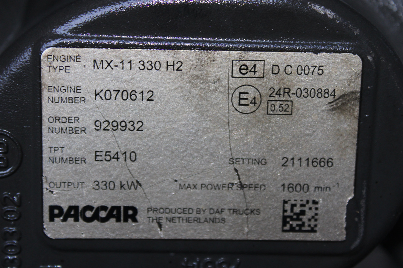 MOTOR DAF MX-11 330 H2 450CP EURO 6 2111666 - Moteur pour Camion: photos 5 MOTOR DAF MX-11 330 H2 450CP EURO 6 2111666 - Moteur pour Camion: photos 5