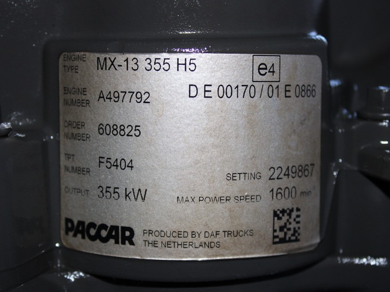 MOTOR DAF XF XG MX-13 355 H5 EURO 6 480CP 2249867 - Moteur pour Camion: photos 5 MOTOR DAF XF XG MX-13 355 H5 EURO 6 480CP 2249867 - Moteur pour Camion: photos 5