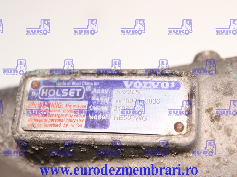 TURBOSUFLANTA VOLVO FH4 D13K 21989961, 21952490 - Turbocompresseur pour Camion: photos 3 TURBOSUFLANTA VOLVO FH4 D13K 21989961, 21952490 - Turbocompresseur pour Camion: photos 3