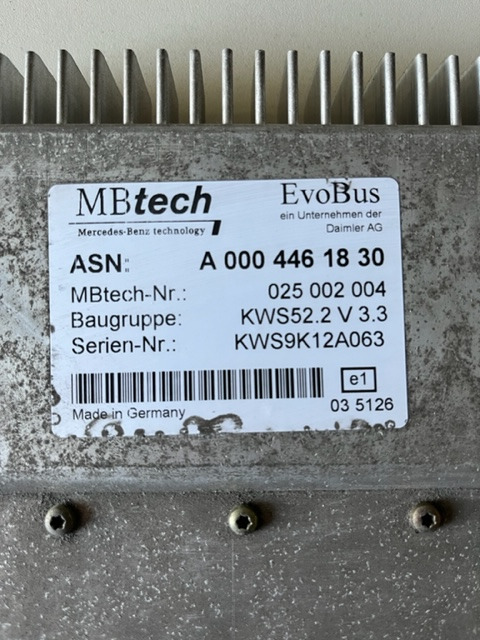 MERCEDES-BENZ KWS A0004461830 - Bloc de gestion pour Bus urbain: photos 1 MERCEDES-BENZ KWS A0004461830 - Bloc de gestion pour Bus urbain: photos 1