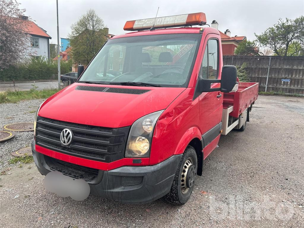 Volkswagen Crafter 50 flakbil med kran - Camion: photos 1 Volkswagen Crafter 50 flakbil med kran - Camion: photos 1