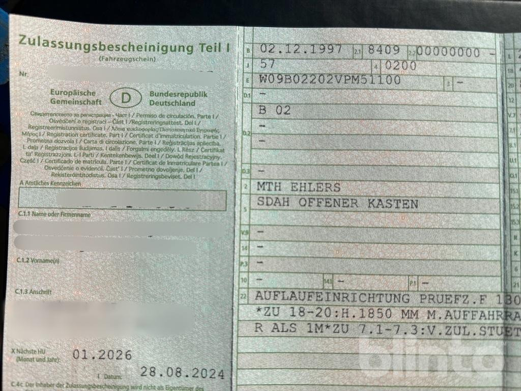 MTH Ehlers B02 2000kg (1997) - Remorque porte-engin surbaissée: photos 5 MTH Ehlers B02 2000kg (1997) - Remorque porte-engin surbaissée: photos 5