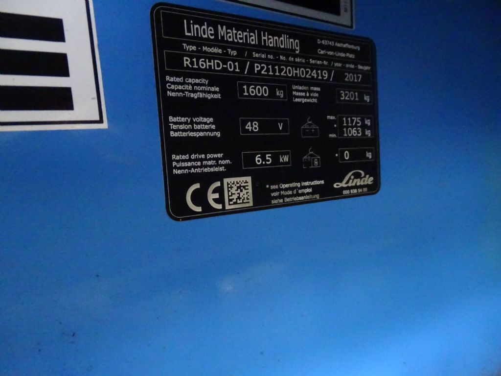 Linde R16HD-01 - Chariot à mât rétractable: photos 5 Linde R16HD-01 - Chariot à mât rétractable: photos 5