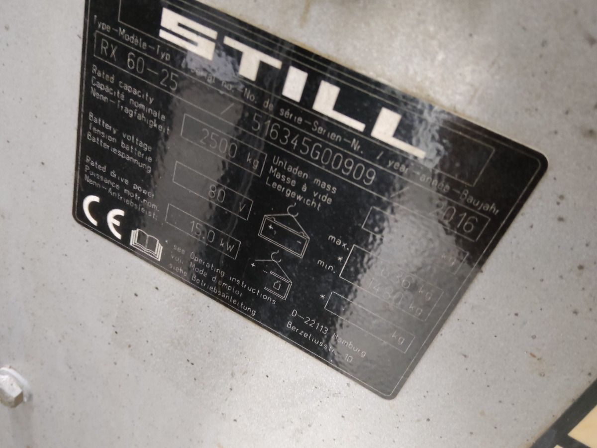 Still RX60-25 - Chariot élévateur électrique: photos 5 Still RX60-25 - Chariot élévateur électrique: photos 5