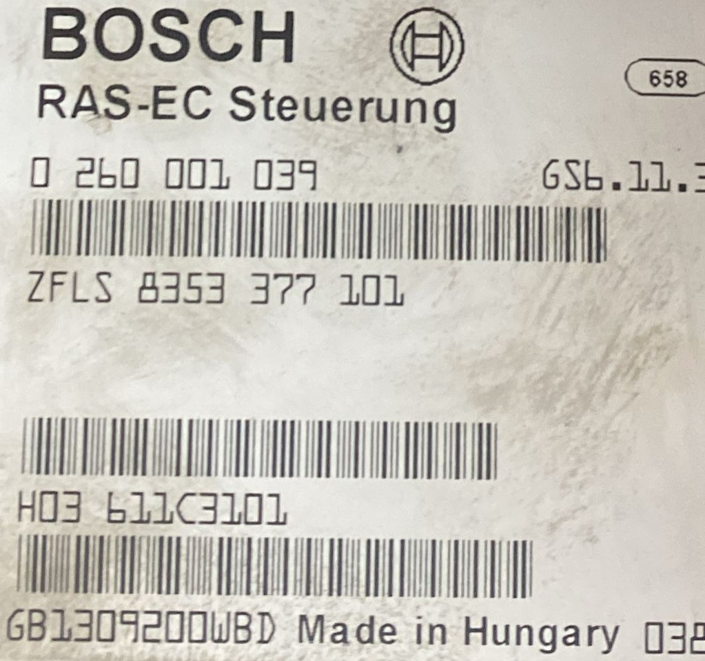BOSCH MAN RAS-EC 0260001039 - Bloc de gestion: photos 3 BOSCH MAN RAS-EC 0260001039 - Bloc de gestion: photos 3