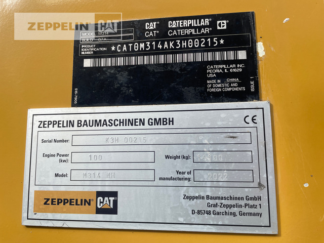 Pelle de manutention Cat M314MH: photos 8