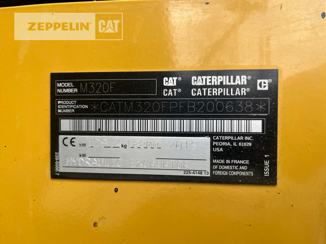 Pelle sur pneus Cat M320F: photos 10