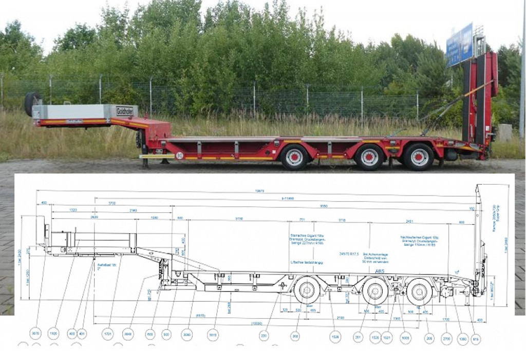 GOLDHOFER GOLDHOFER Satteltieflader Tiefladerauflieger STN-L 3 (245) RM - Semi-remorque surbaissé: photos 4 GOLDHOFER GOLDHOFER Satteltieflader Tiefladerauflieger STN-L 3 (245) RM - Semi-remorque surbaissé: photos 4