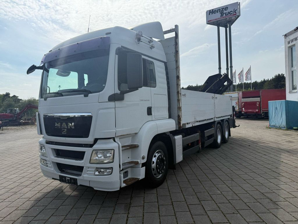 MAN TG-S 26.440 6x4 Pritsche Heckkran PK 27002+Funk - Camion grue: photos 1 MAN TG-S 26.440 6x4 Pritsche Heckkran PK 27002+Funk - Camion grue: photos 1