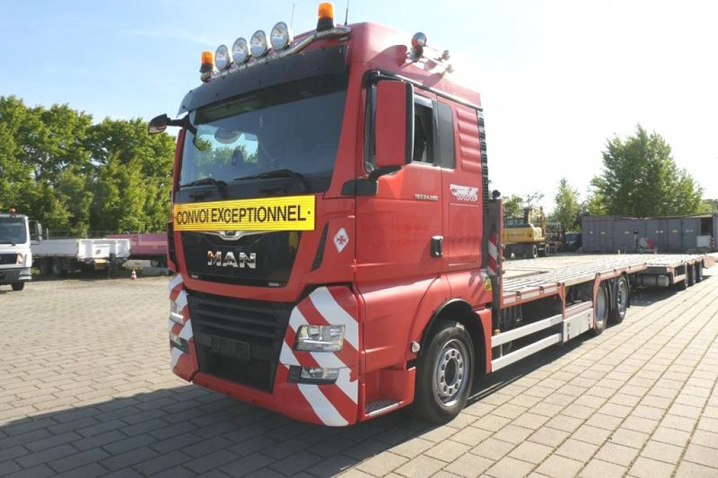 MAN TG-X 24.500 6x2-4 LL-U Pritsche Maschinentranspo - Camion porte-voitures: photos 2 MAN TG-X 24.500 6x2-4 LL-U Pritsche Maschinentranspo - Camion porte-voitures: photos 2