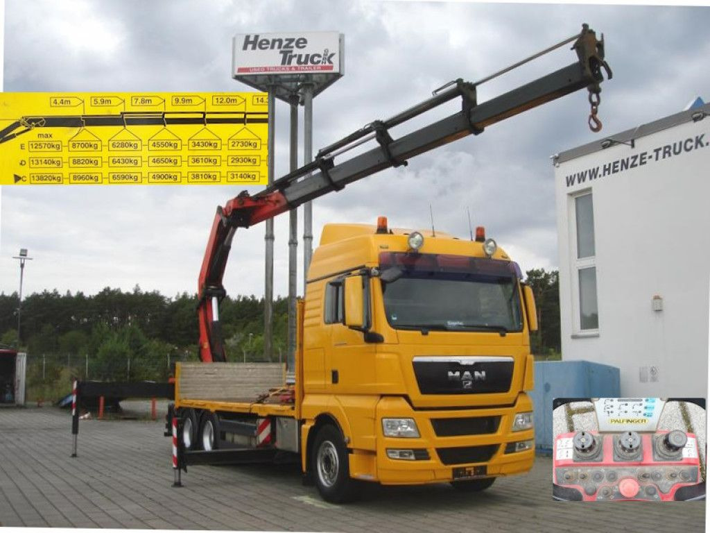 MAN TG-X 26.440 6x4 BL Pritsche Heckkran Palf. PK 42 - Camion plateau, Camion grue: photos 1 MAN TG-X 26.440 6x4 BL Pritsche Heckkran Palf. PK 42 - Camion plateau, Camion grue: photos 1