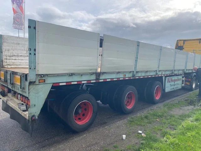 Floor stenenoplegger, 3 asser uitschuifbaar met stuuras en liftas - Semi-remorque plateau: photos 4 Floor stenenoplegger, 3 asser uitschuifbaar met stuuras en liftas - Semi-remorque plateau: photos 4